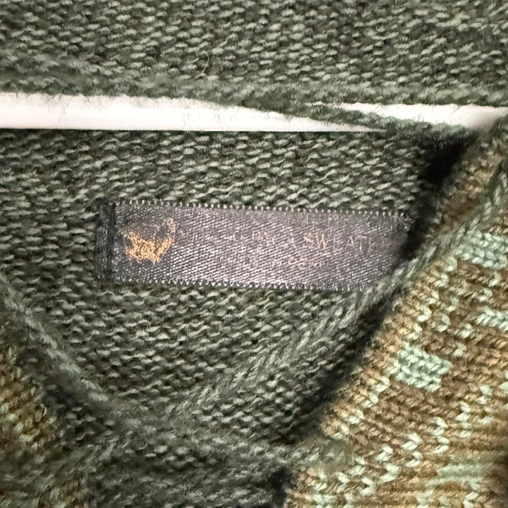 Peru Alpaca Green Long Sleeve Knit Sweater - Picture 3 of 3